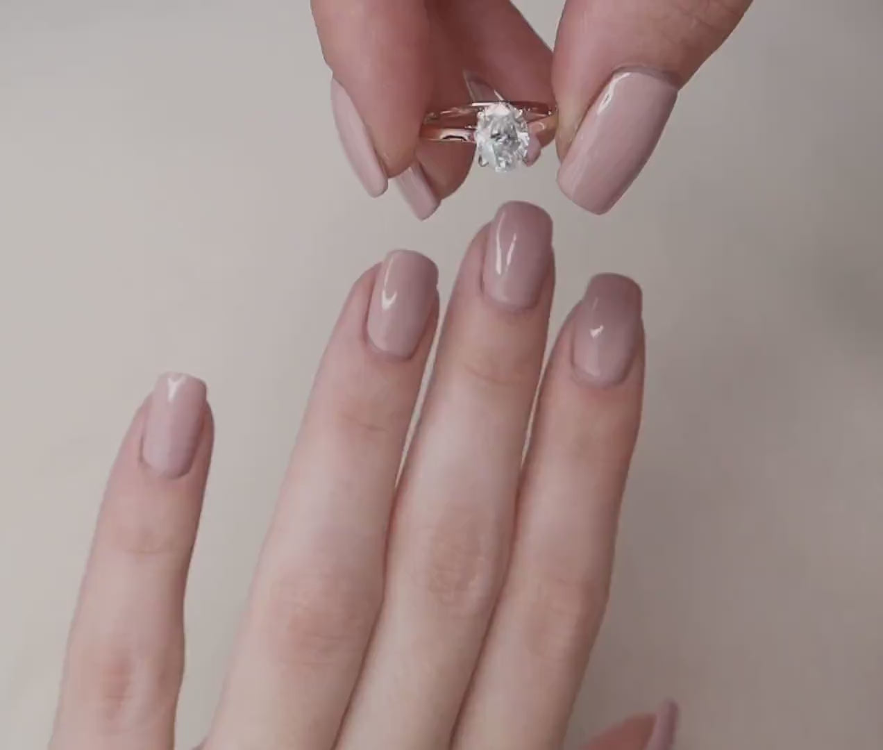 1.5 CT Oval Cut Solitaire Hidden Halo Moissanite Engagement Ring